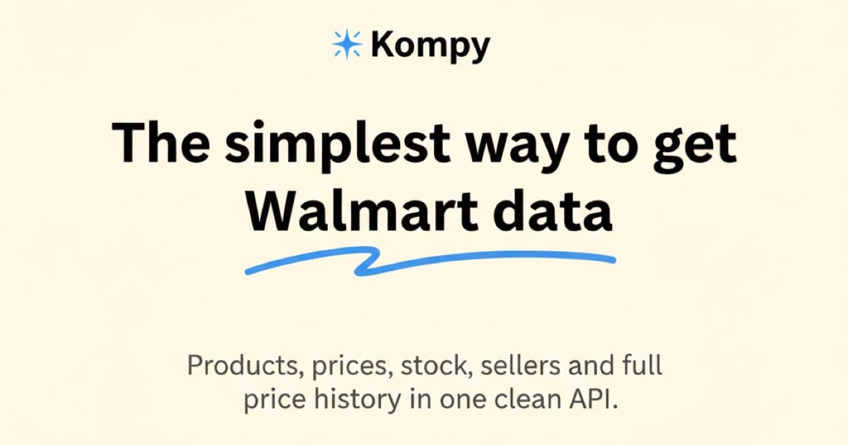 Kompy | Walmart Product Data API with Full Price History screenshot 1