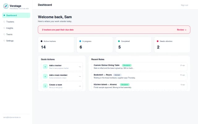 Verstage screenshot 1