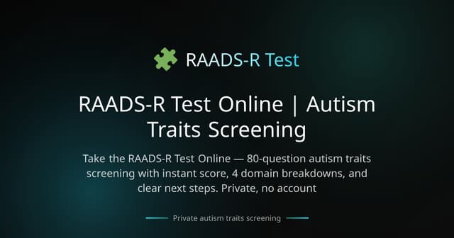 RAADS-R Test screenshot 2