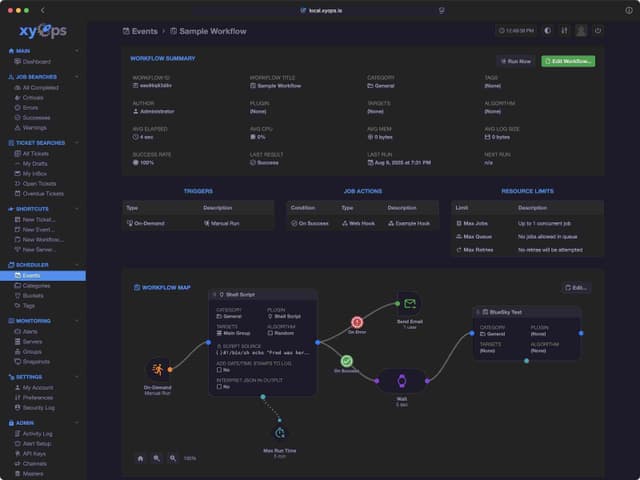 xyOps screenshot 1