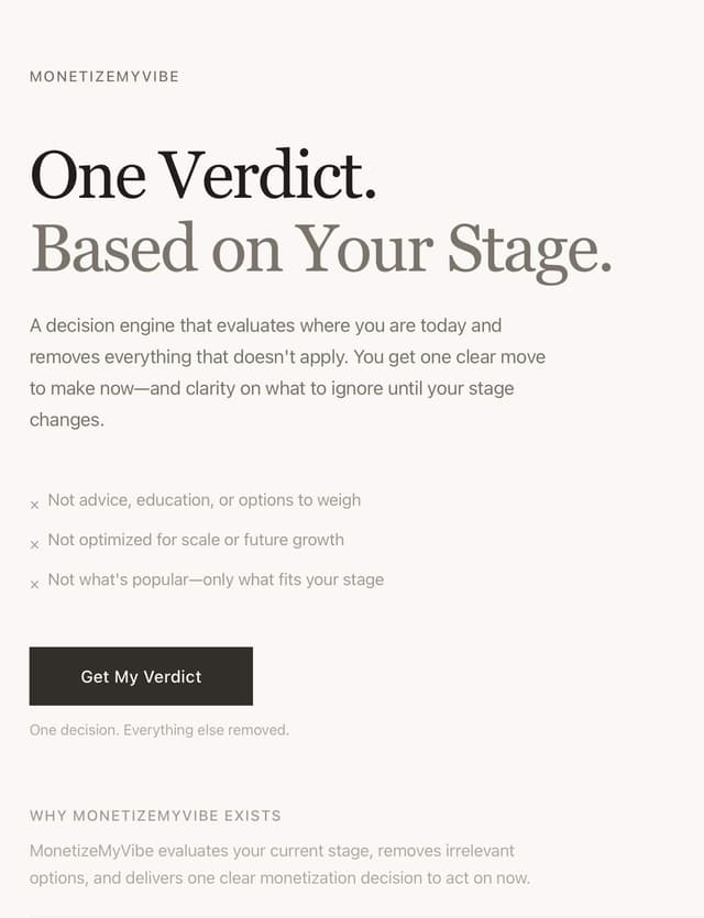 MonetizeMyVibe screenshot 1