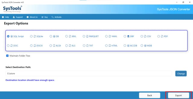 FreeViewer JSON File Converter screenshot 1