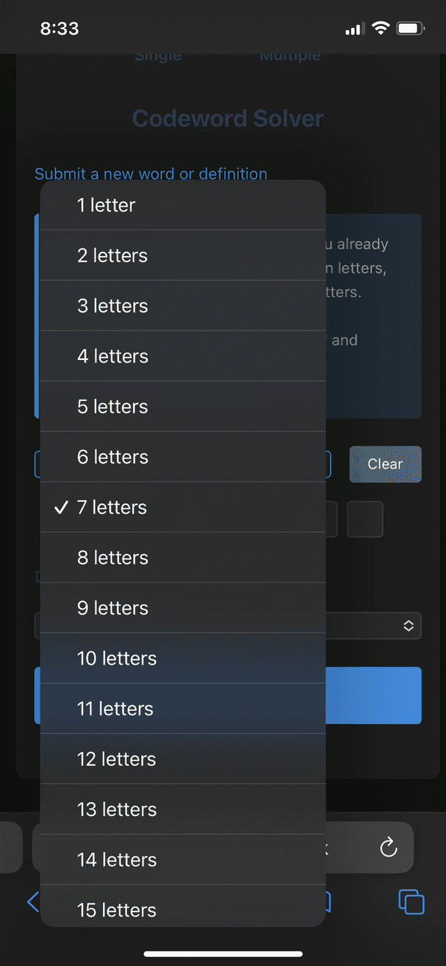 Code Word Solver screenshot 1