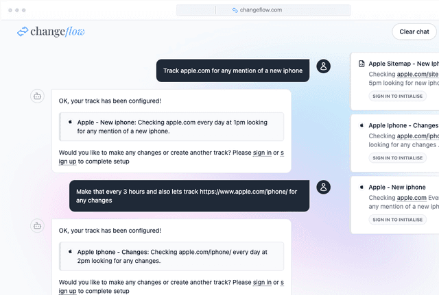 Changeflow screenshot 2
