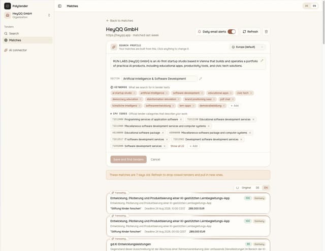 Polytender screenshot 2