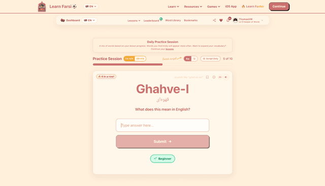 Learn Farsi screenshot 4