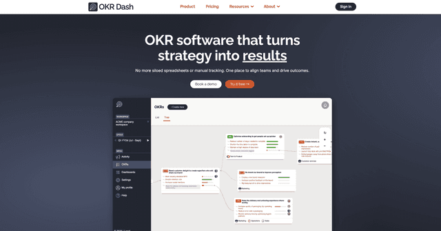 OKR Dash screenshot 1