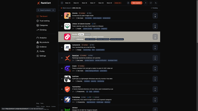 Rankcert screenshot 1