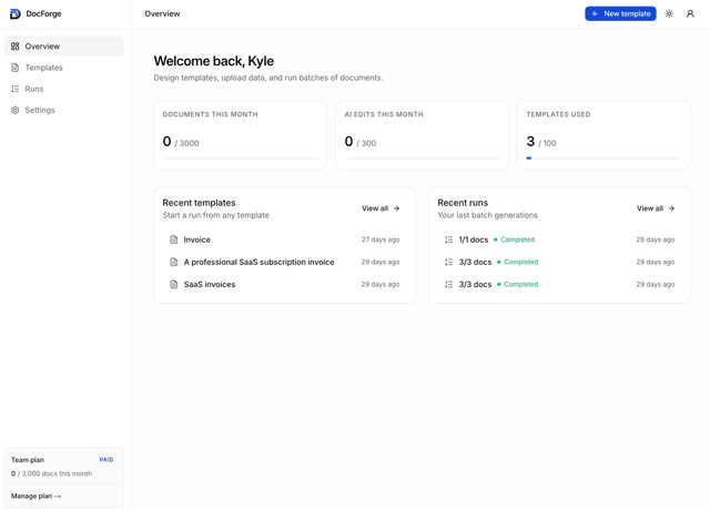 DocForge screenshot 1