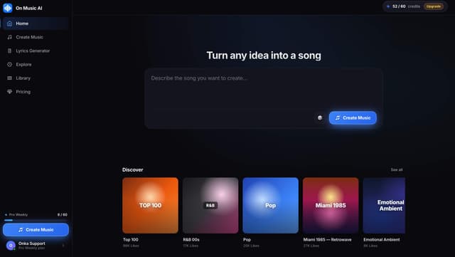 On Music AI screenshot 1