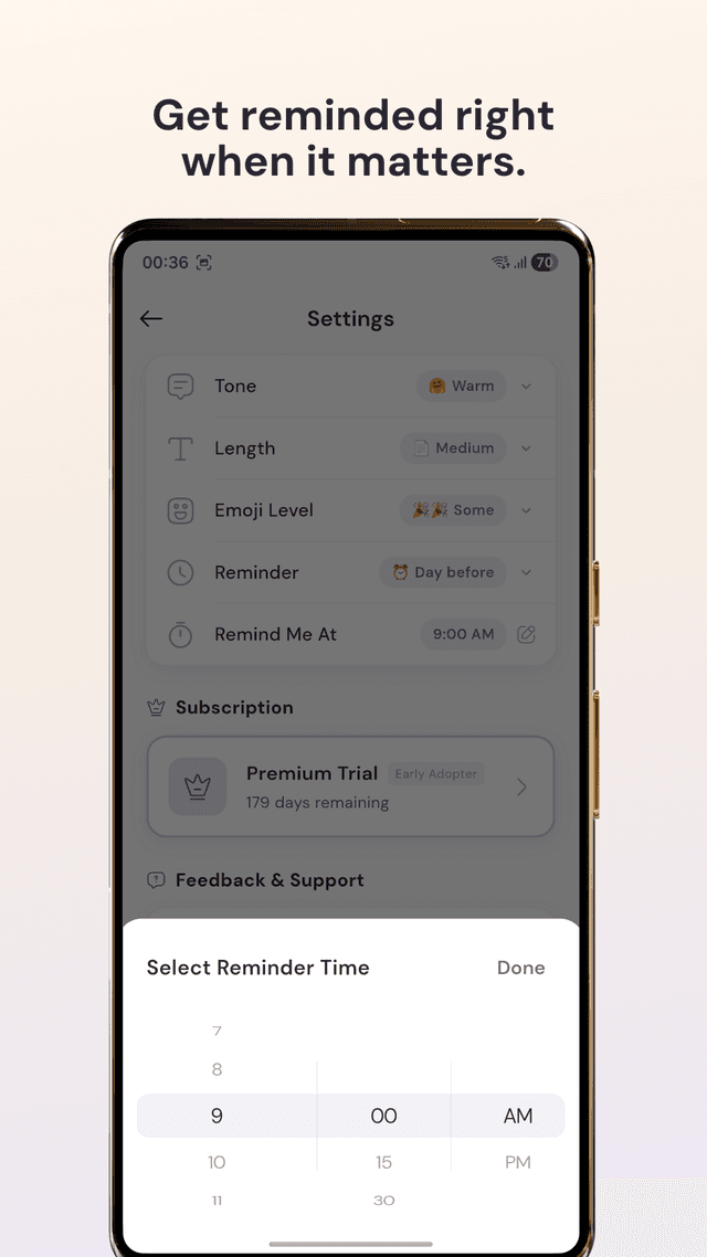 WishDay: AI Birthday Reminder & Calendar App screenshot 4