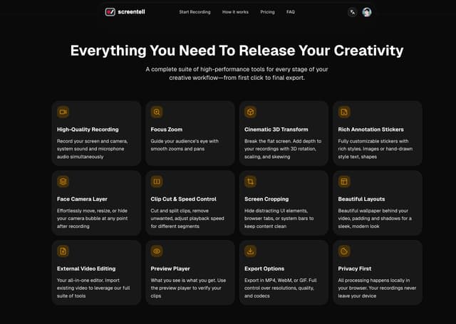 Screentell - Create Studio-Quality Screen Recordings screenshot 4