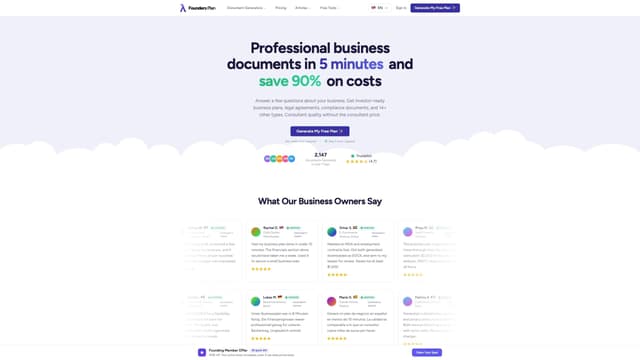FoundersPlan screenshot 2
