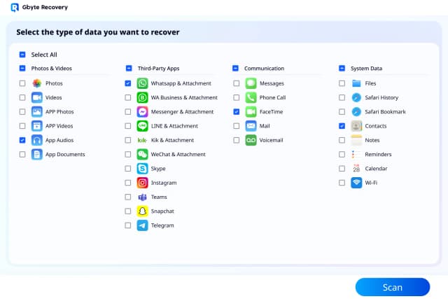 Gbyte Recovery screenshot 3