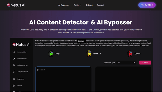 Netus AI | AI Content Detector & AI Bypasser screenshot 1