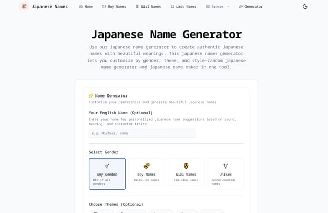 Japanese Name Generator screenshot 1