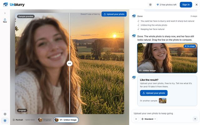 unblurry screenshot 2
