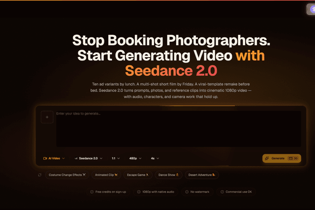 Seedance 2.0 AI Video Generator screenshot 1