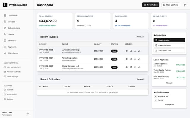 InvoiceLaunch screenshot 1