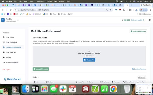 QuickEnrich screenshot 2