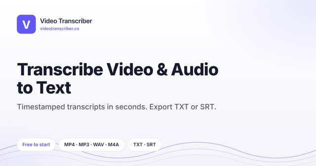 Video Transcriber screenshot 1
