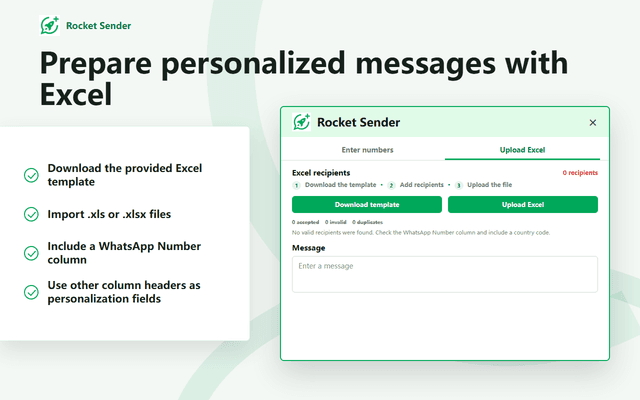 Rocket Sender for WA Web screenshot 2