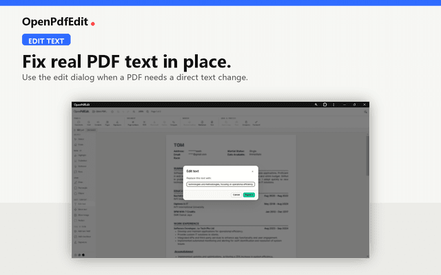 OpenPdfEdit screenshot 4