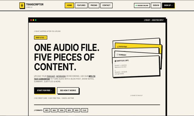 Transcriptor Pro screenshot 1