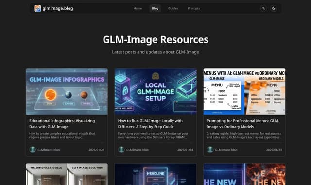 GLM-Image Blog screenshot 2