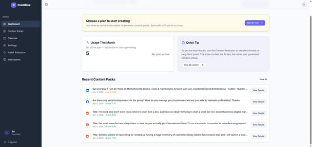 Postmine screenshot 1