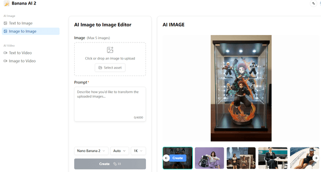 Nano Banana 2 - AI Creation and Automation Workspace screenshot 1