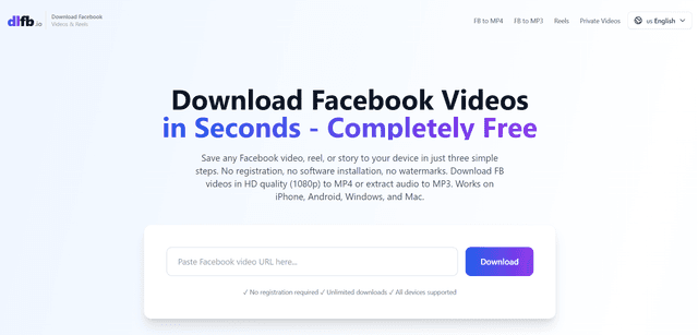DLFB Video Downloader screenshot 1