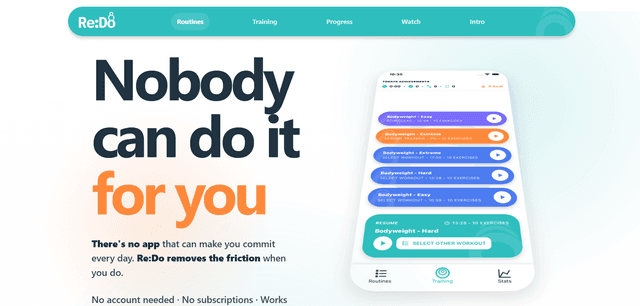 RedoWorkouts screenshot 1