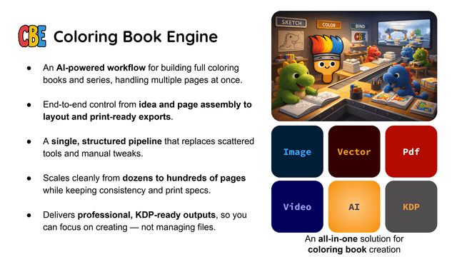 Coloring Book Engine - AI-Powered Coloring Book Creation screenshot 3