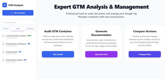 GTM Analyzer screenshot 1