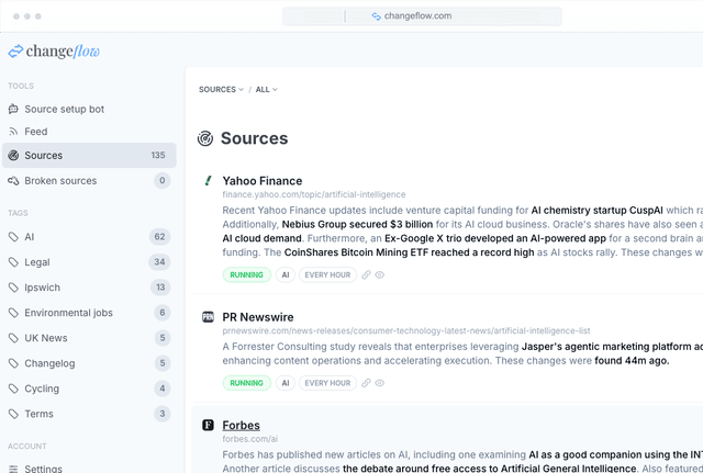 Changeflow screenshot 1