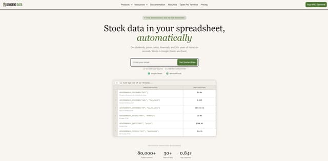 Dividend Data screenshot 1