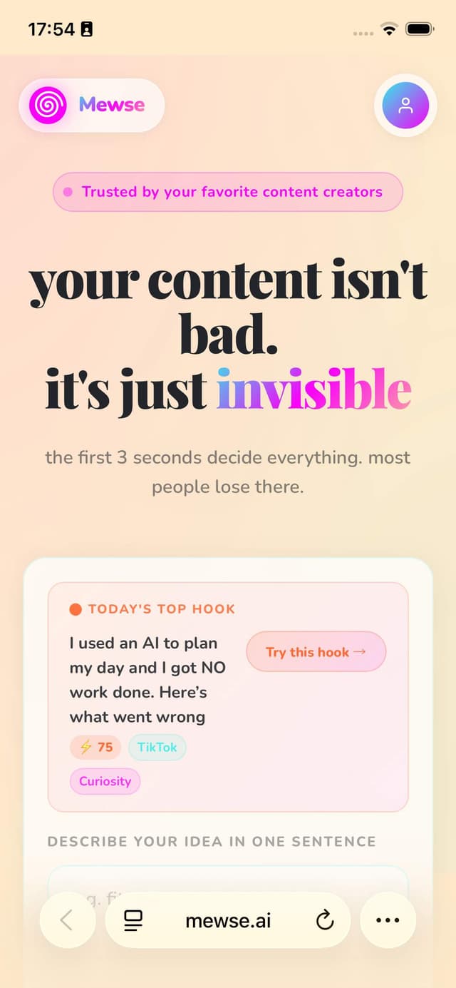 Mewse screenshot 1