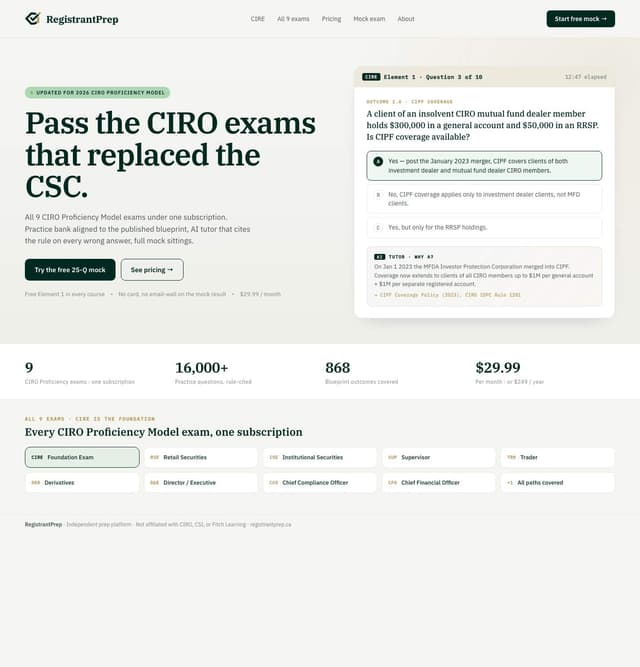 Registrant Prep screenshot 1