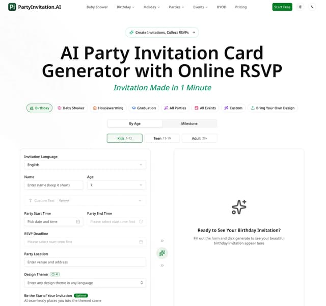 Party Invitation AI screenshot 3