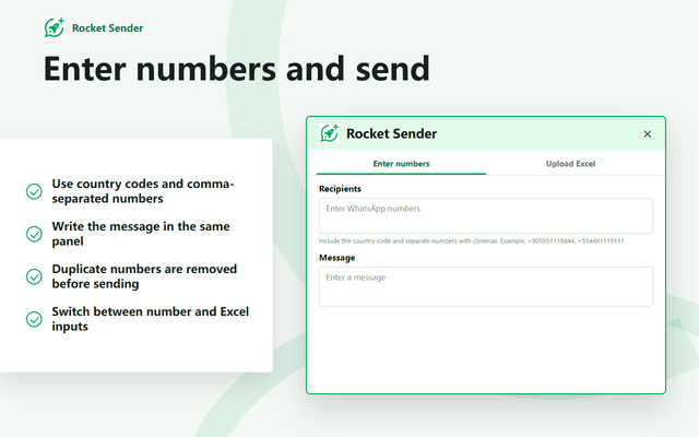 Rocket Sender for WA Web screenshot 1