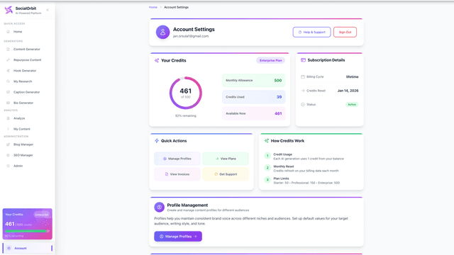 SocialOrbit - AI-Powered Social Media Content Generator screenshot 5