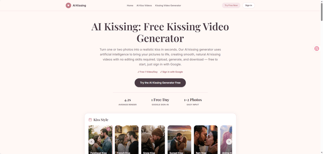 AI Kissing Generator screenshot 1