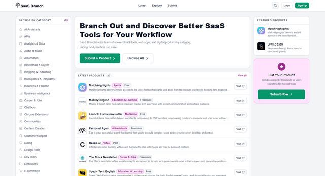 SaaS Branch screenshot 2