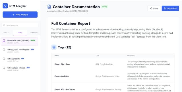 GTM Analyzer screenshot 3