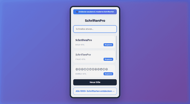 Schriften pro screenshot 1