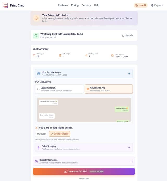 Print Chat screenshot 2