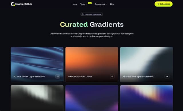 GradientsHub - Free Gradient Backgrounds and Generator Tools screenshot 2