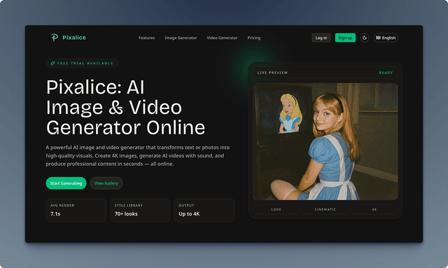 Pixalice – AI Image & Video Generator Online screenshot 3