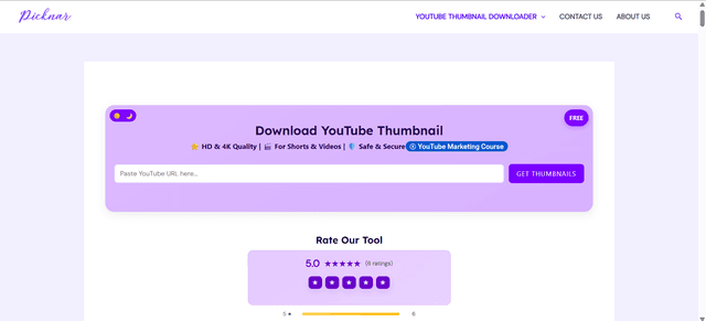Picknar YouTube Thumbnail Downloader screenshot 1
